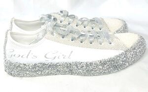 Converse Chuck Taylors Bling Custom Shoes Women's Size 11, Gods Girl Logo